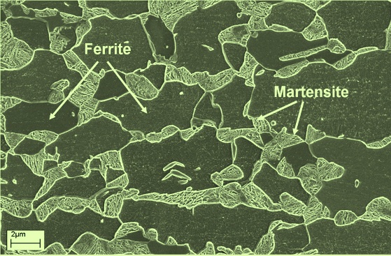 Microstructure of DP steel