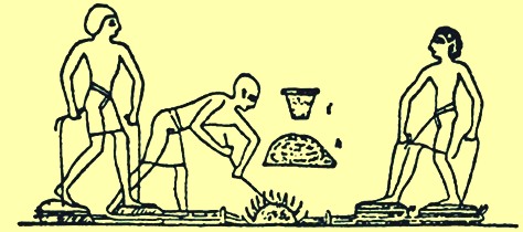 Iron smelting process depicted on egyptian tomb