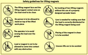 Safety guidelines for lifting magnets – IspatGuru